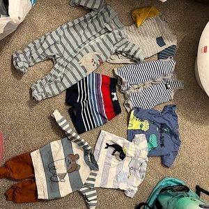 0-3 baby boy clothes. carters/gerber/target